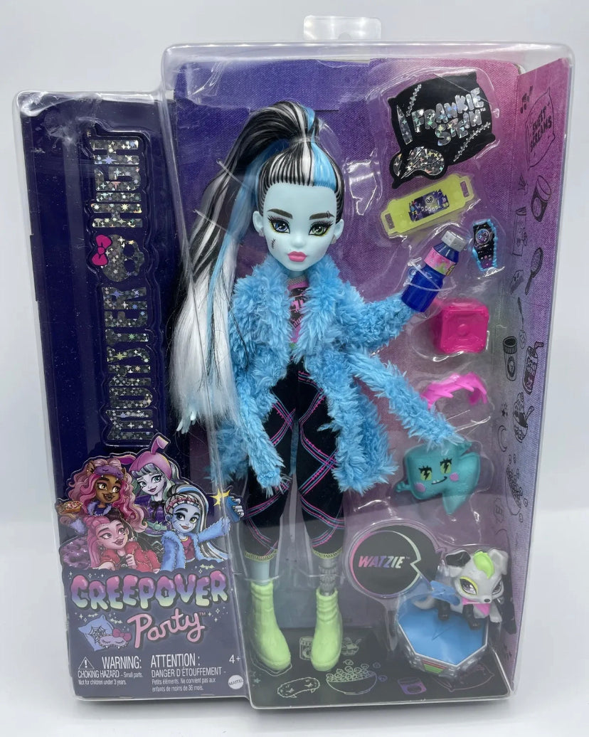 Monster High Creepover Party Frankie Stein Fashion Doll & Pet Watzie NEW SEALED