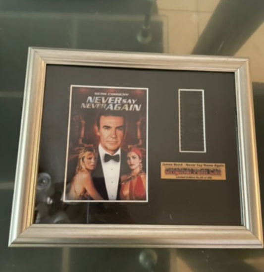 OriginalJames Bond Never say Never again film cell limited edition 68/200 w COA