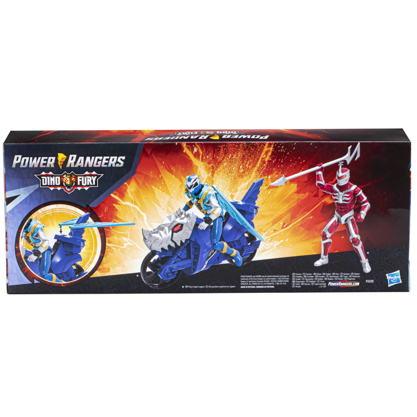 Power Rangers Dino Fury Face-Off Pack Blue Ranger and Vehicle vs Lord Zedd 2-Pack Action Figure