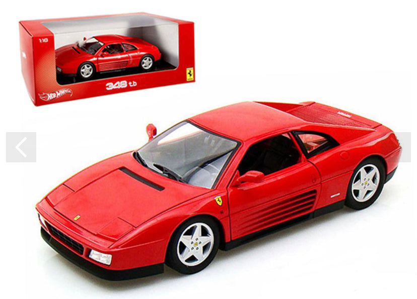 Ferrari 348 TB Red 1/18 Diecast Car Model by Hotwheels