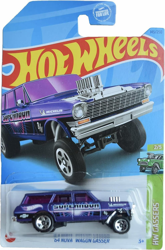 '64 Nova Wagon Gassers Purple Supernova Hot Wheels HW GASSERS 2023 #145 HKH63