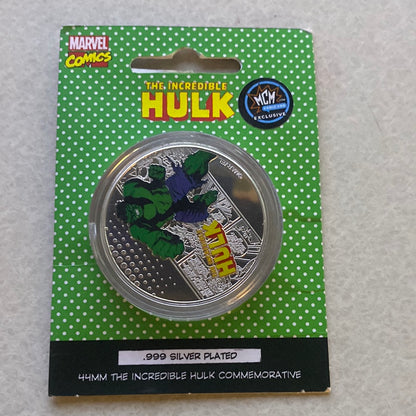 Hulk MCM Exclusive Collectable Coin Silver Limited Edition .999 Silver plated -the Koin club