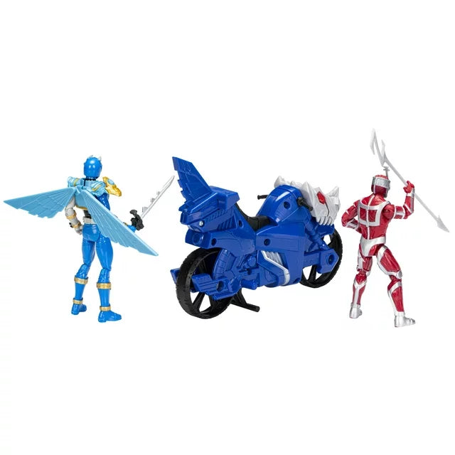 Power Rangers Dino Fury Face-Off Pack Blue Ranger and Vehicle vs Lord Zedd 2-Pack Action Figure