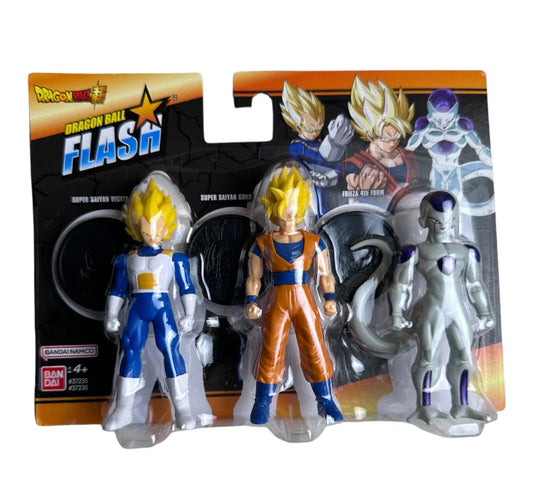 Dragon Ball Flash Series Saiyan Vegeta, Goku, Frieza 4th form Figure Set