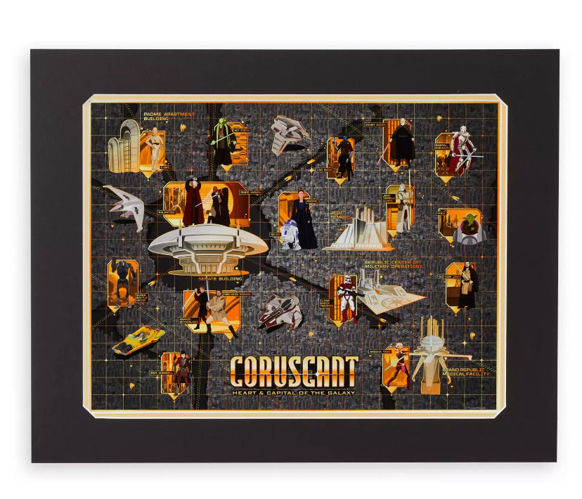 Disney Star Wars Coruscant Deluxe Print 'Heart & Capital of the Galaxy' 14*18