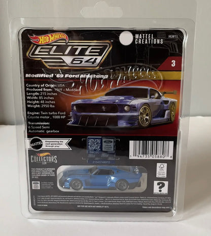 Hot Wheels Elite 64 Series Modified ‘69 Ford Mustang Twin Turbo Coyote Motor