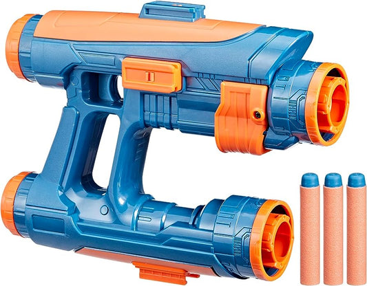 Marvel Studios' Guardians of The Galaxy Vol. 3 Nerf Star-Lord Quad Blaster, 3 Nerf Darts, Role Play Super Hero Toys for Kids
