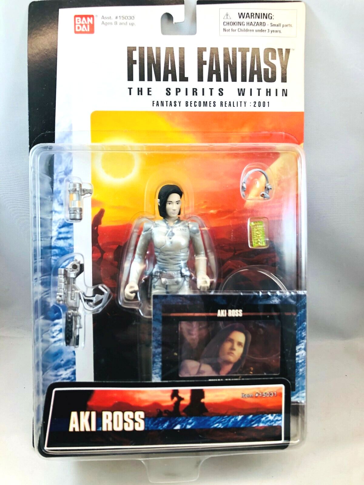 Aki Ross “The Spirit Within Action Figure”! (Bandai Final Fantasy Collector Series) “Rare-Vintage” (2000)