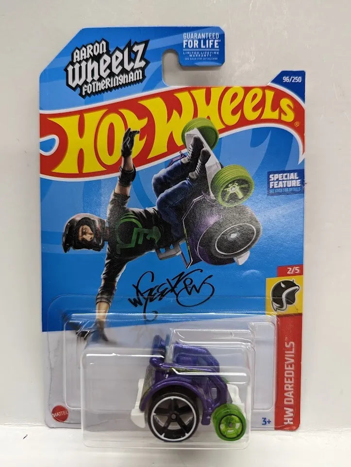 New Hot Wheels Wheelie Chair Purple Aaron Wheelz Fotheringham 96/250