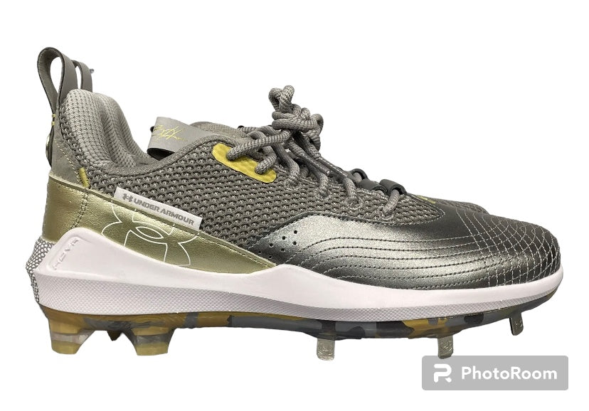 Under Armour Harper 7 Metal Baseball Cleats Grey Gold 3025583 900 Men 7.5