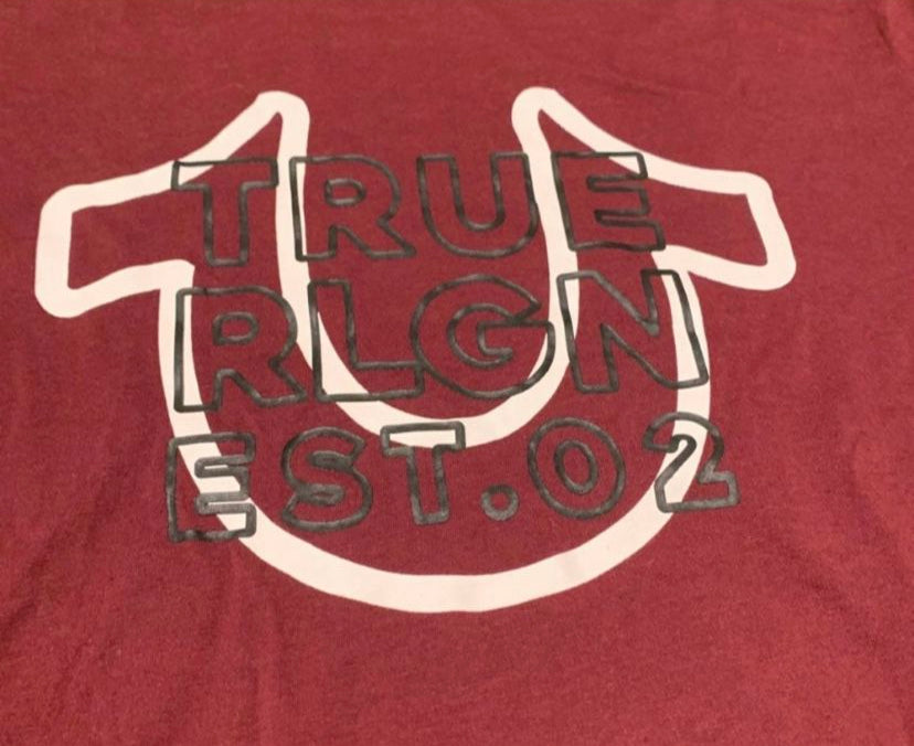 New!! True religion burgundy shirt size m