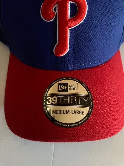 New Era Philadelphia Phillies MLB 3930 Team Classic Alt Flex Fited Hat Blue Med/Large