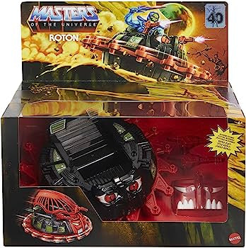 Masters of the Universe Origins Roton Vehicle, Spinning Villain Car with Clicking Sounds & Accessories, Motu Collectible Toy