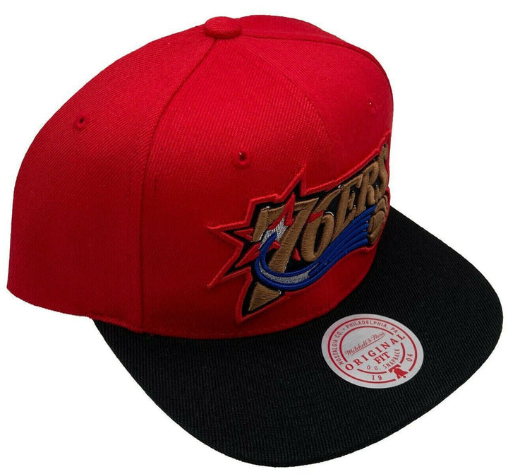 PHILADELPHIA 76ERS MITCHELL & NESS NBA SNAPBACK HAT 2TONE HARDWOOD CAP SIXERS