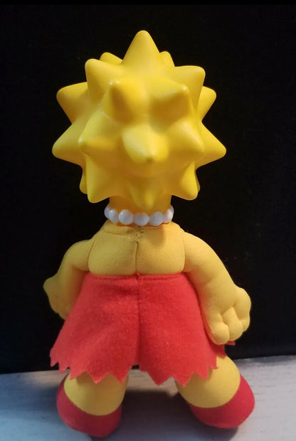 THE SIMPSONS -Lisa Simpson -8” Plush -Vinyl Doll -1990 Vintage -