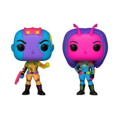 New!! Funko POP! Guardians of The Galaxy: Volume 3 - Nebula & Mantis 2pk (Blacklight) (Target Exclusive)