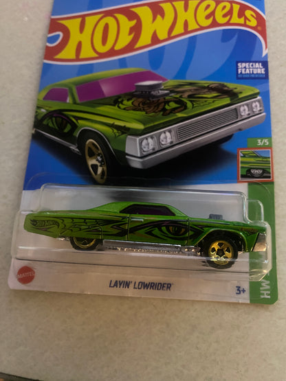 2023 HOT WHEELS * Q CASE * LAYIN’ LOWRIDER GREEN HW SLAMMED 3/5 COMBINED SHIP