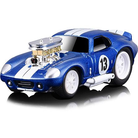 1965 Shelby Daytona Coupe #13 Blue Metallic with White Stripes 1/64 Diecast Model Car by Muscle Machines