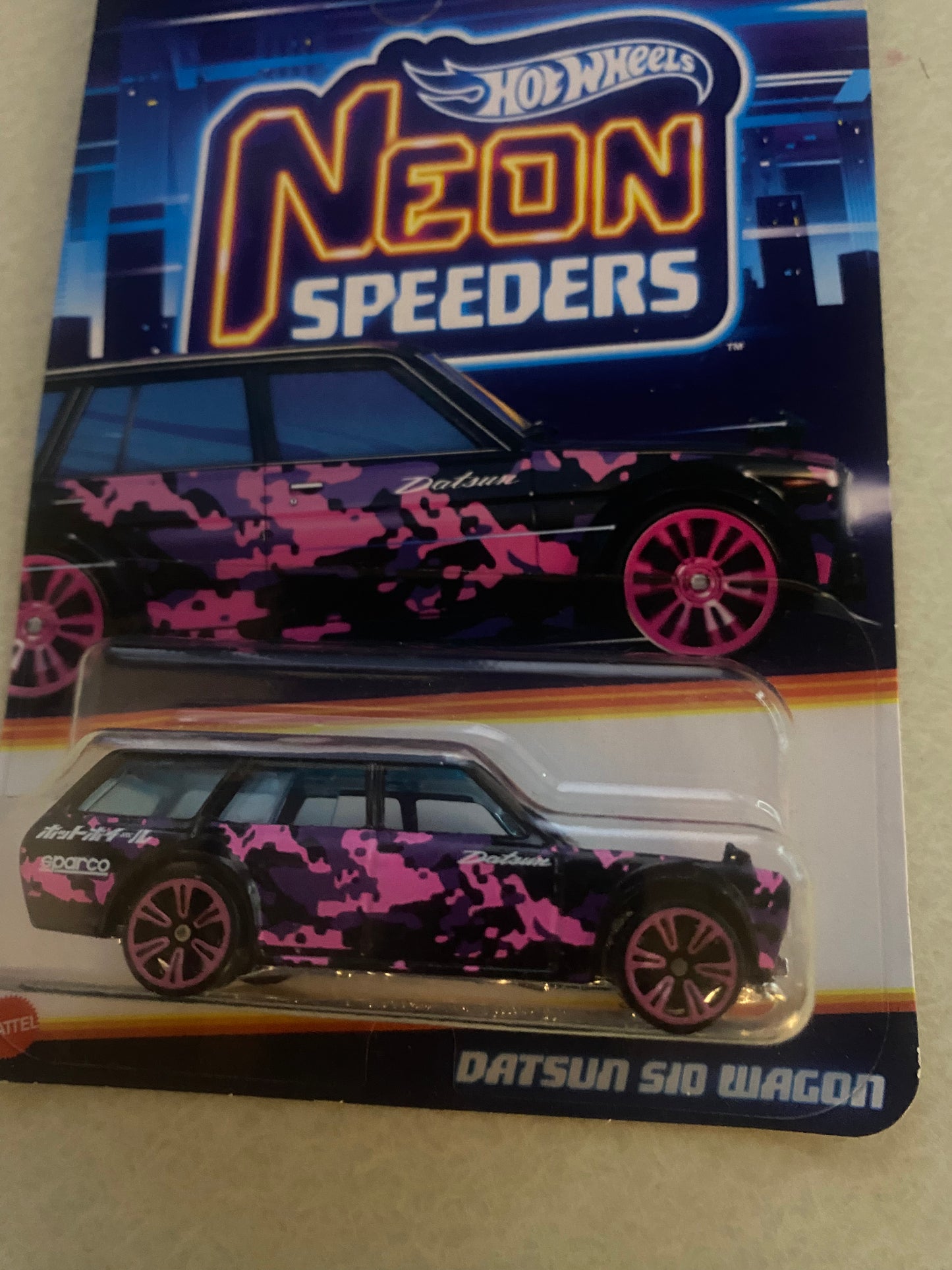 2024 Hot Wheels Neon Speeders 'Datsun 510 Wagon #2/8 - READY STOCK