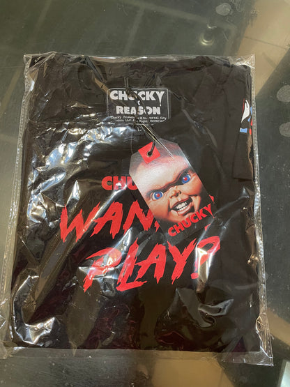 Reason Chucky Wanna Play Short Sleeve Tee- Black Large