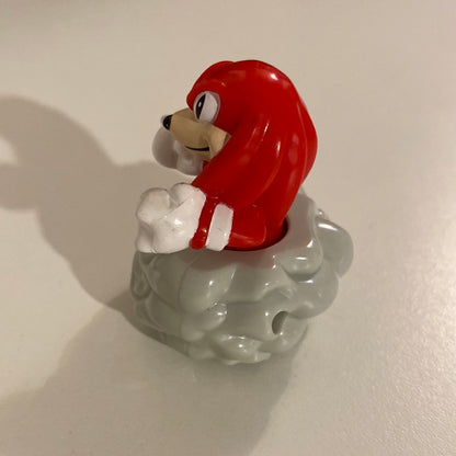 Rare 1993 Sega Knuckles Red Sonic The Hedgehog Spinning Car Toy Figure