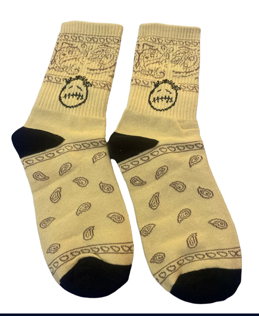 New!! Travis Scott Beige Crew Socks