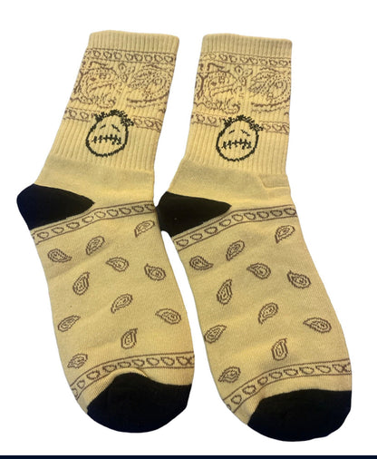 New!! Travis Scott Beige Crew Socks