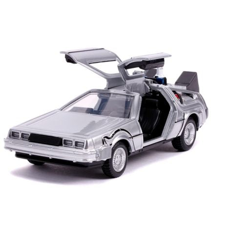 New!! DeLorean DMC (Time Machine) Silver "Back to the Future Part II" (1989) Movie "Hollywood Rides" 1/32 Diecast Car by Jada