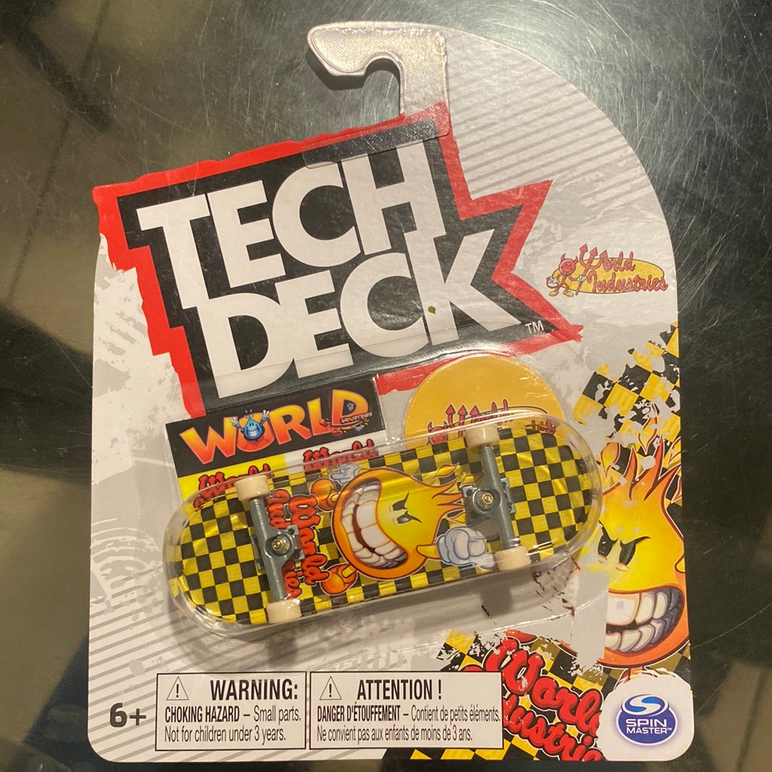 Tech Deck World Industries Flameboy 96mm Fingerboard SkateBoard Checkered Ultra Rare