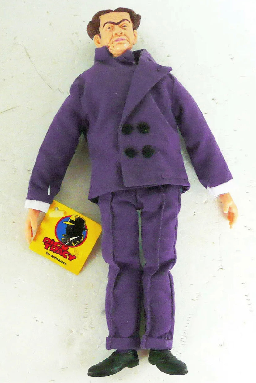 New!! VINTAGE WALT DISNEY DICK TRACY FIGURE FLAT TOP GANGSTER FIGURE DOLL 9''T APPLAUS