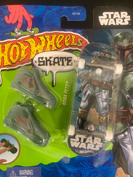 Hot Wheels Skate Star Wars Skate Boba Fett Screen Legends Edition  Comes With A Free Waterproof 4” Thrasher Sticker