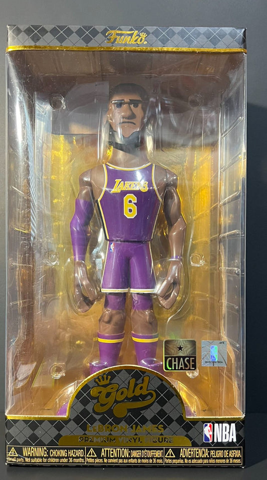 FUNKO POP NBA GOLD 12” LEBRON JAMES “CHASE”