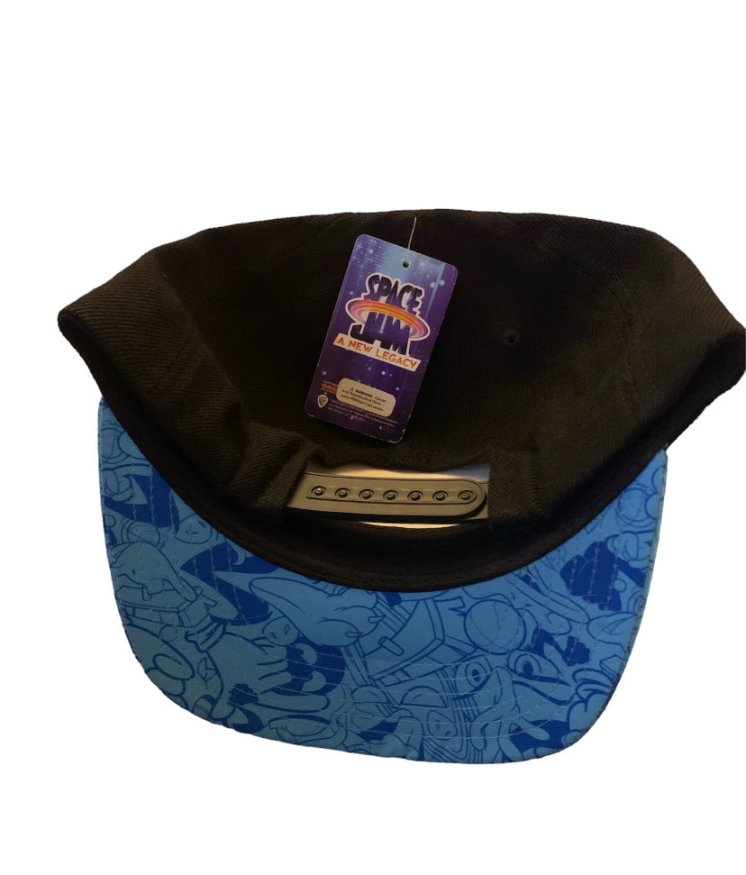 New!! Space Jam Tune Squad Snapback Hat Black And Blue