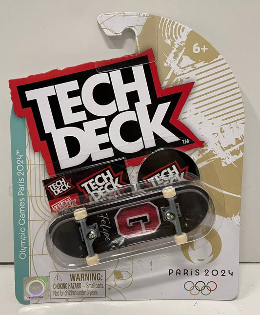 2024 Paris Olympics x Tech Deck Skateboard Fingerboard Felipe Gustavo Rare HTF