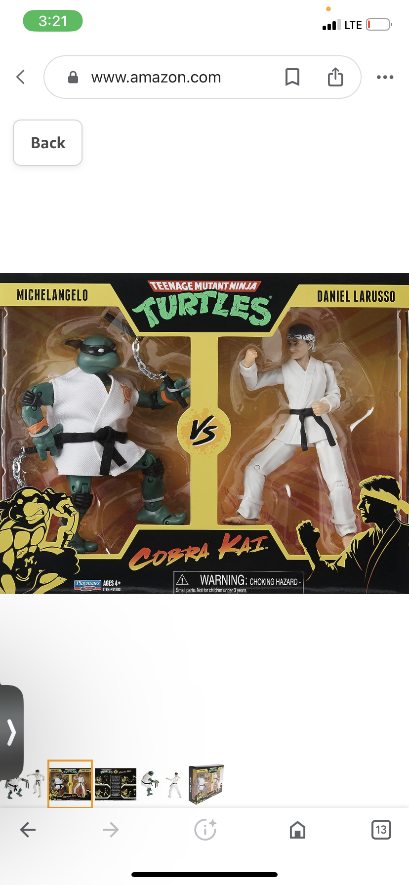 Teenage Mutant Ninja Turtles vs. Cobra Kai Mikey vs. Daniel LaRusso 2 Pack