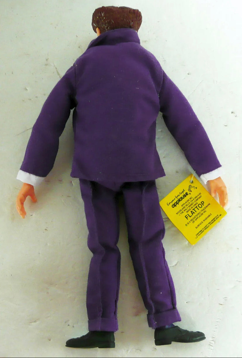 New!! VINTAGE WALT DISNEY DICK TRACY FIGURE FLAT TOP GANGSTER FIGURE DOLL 9''T APPLAUS