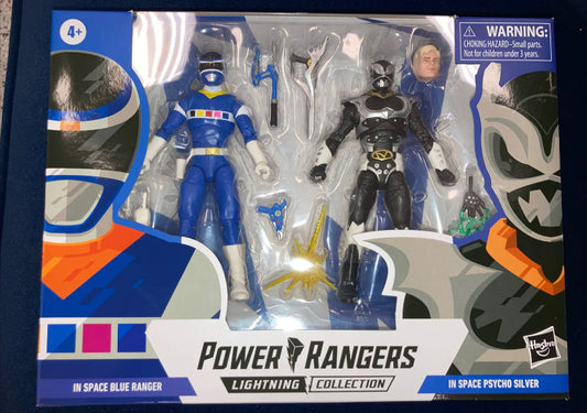 Power Rangers Lightning Collection In Space Blue Ranger & Silver Psycho 6”