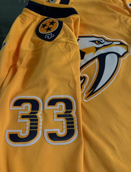 New!! Fanatics Nashville Predators SIZE LARGE Jersey Fanatics Breakaway NHL Arvidsson #33