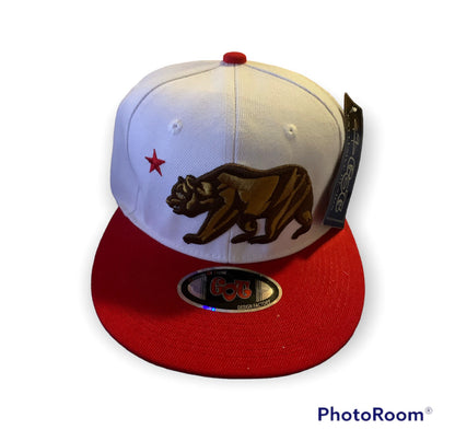 New! White California Republic Bear Hat Cap High Quality!