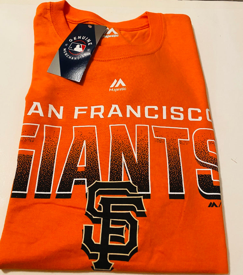 New!! Majestic San Francisco Giants officially Licensed MLB orange Shirt Large