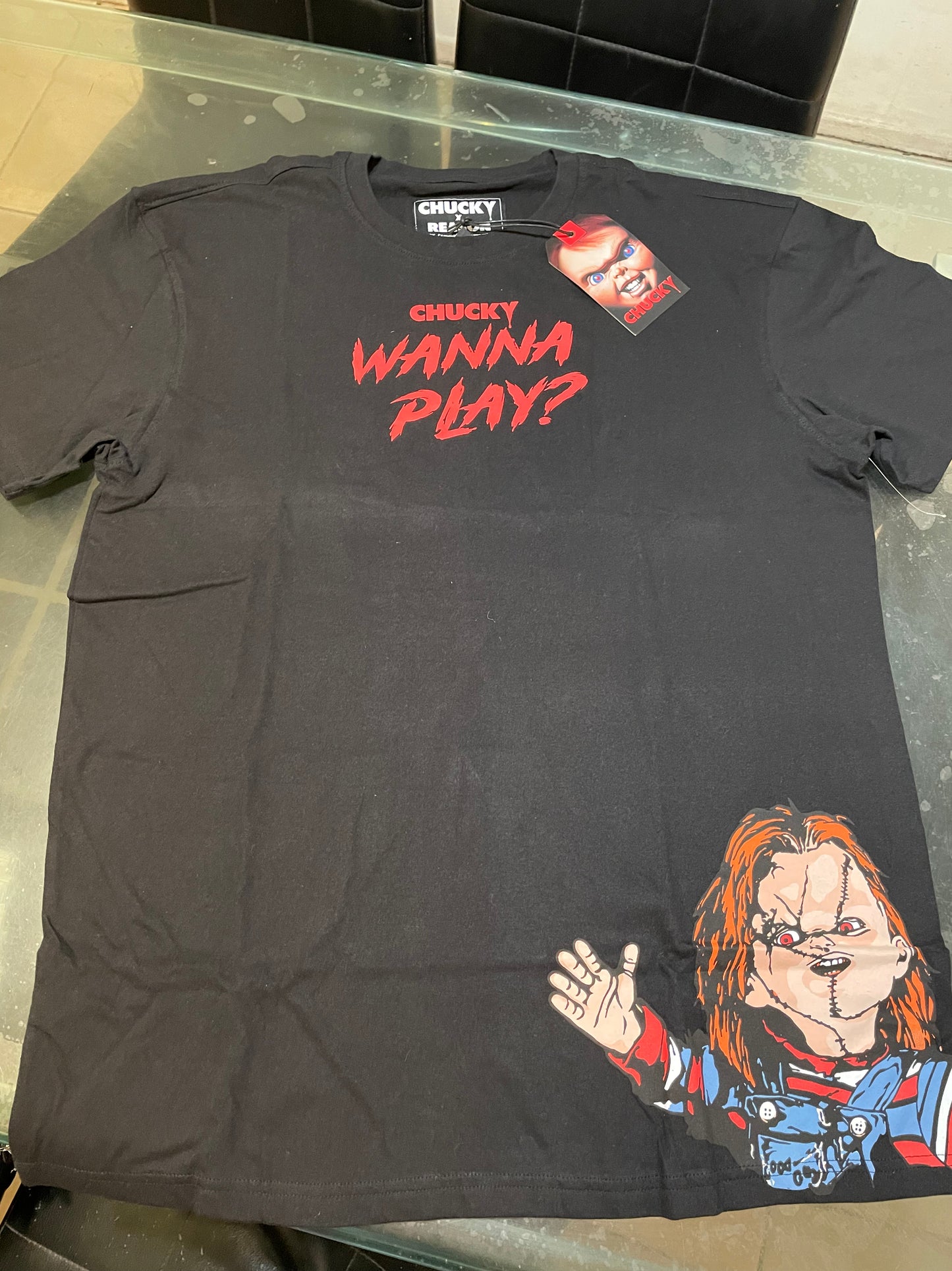 Reason Chucky Wanna Play Short Sleeve Tee- Black Large