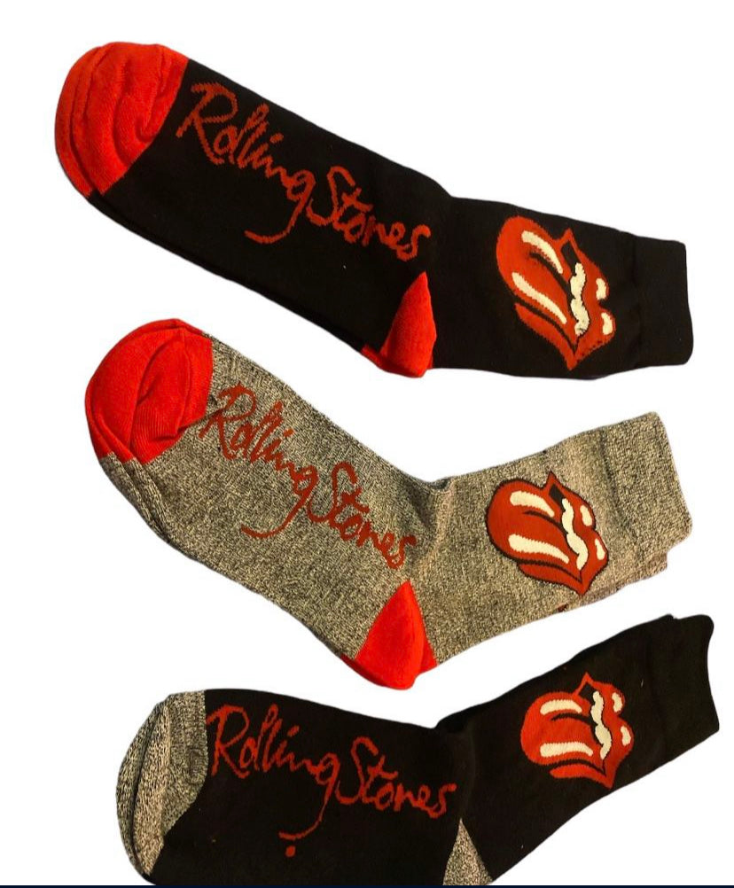 New!! Rolling stone tongue 3 colored socks