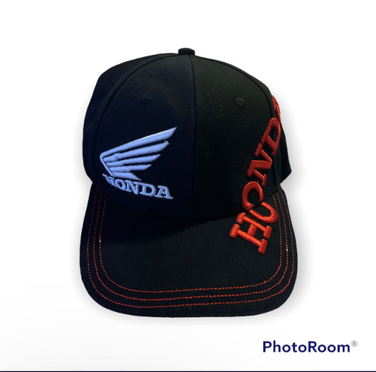 New! Honda Black Hat Cap Adjustable strap With Velcro