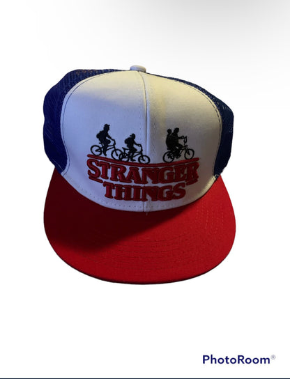 New!! Stranger Things Hat Red, White, & Blue Trucker Hat