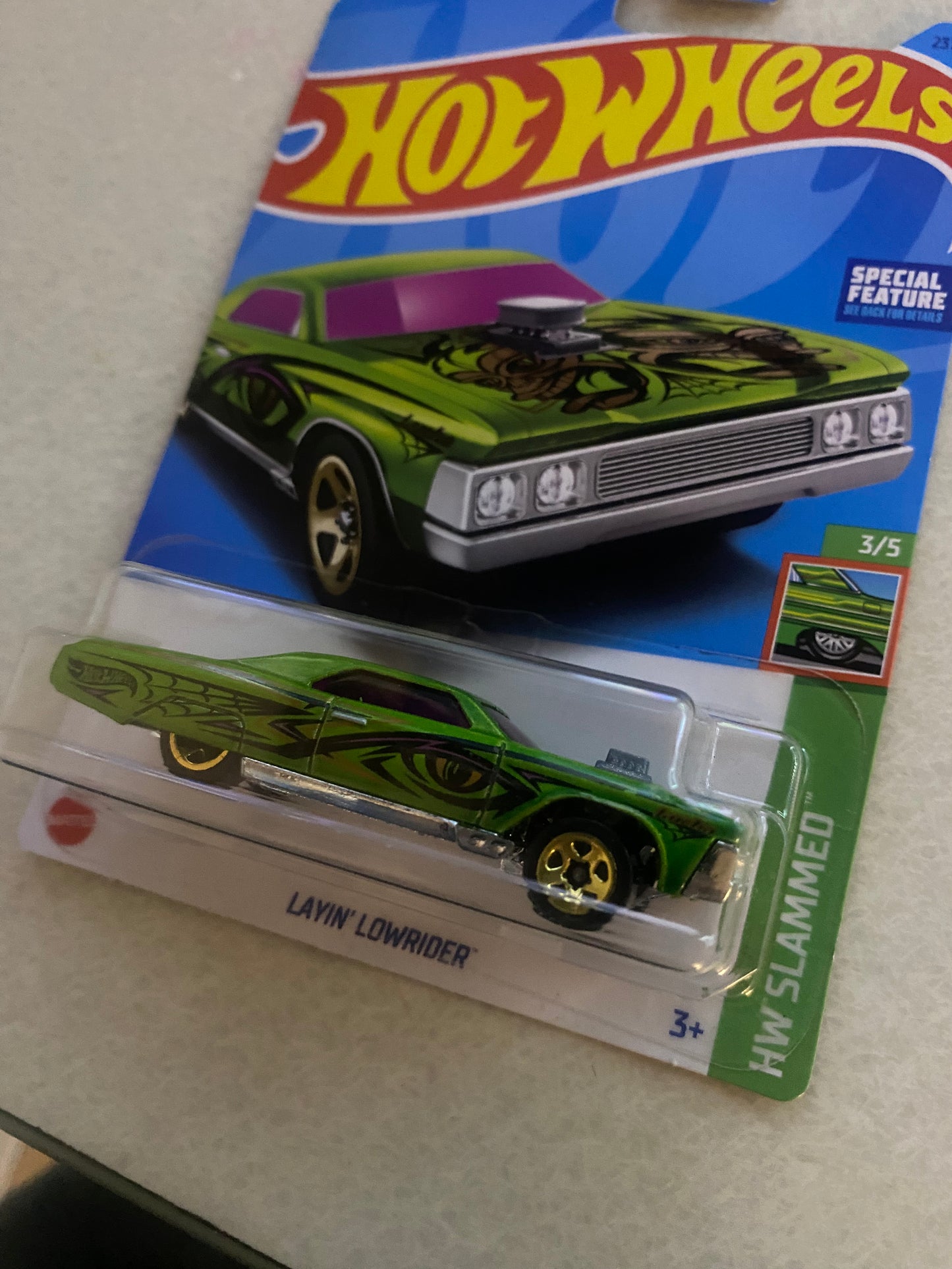 2023 HOT WHEELS * Q CASE * LAYIN’ LOWRIDER GREEN HW SLAMMED 3/5 COMBINED SHIP