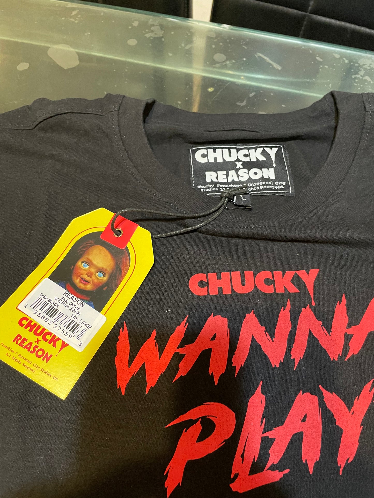 Reason Chucky Wanna Play Short Sleeve Tee- Black Large