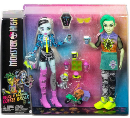 Monster High Deuce and Frankie Coffee break dolls