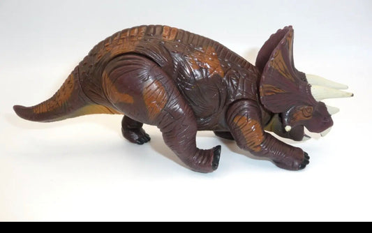 Jurassic Park The Lost World Brown Triceratops Dinosaur Hasbro 1997 Head Action