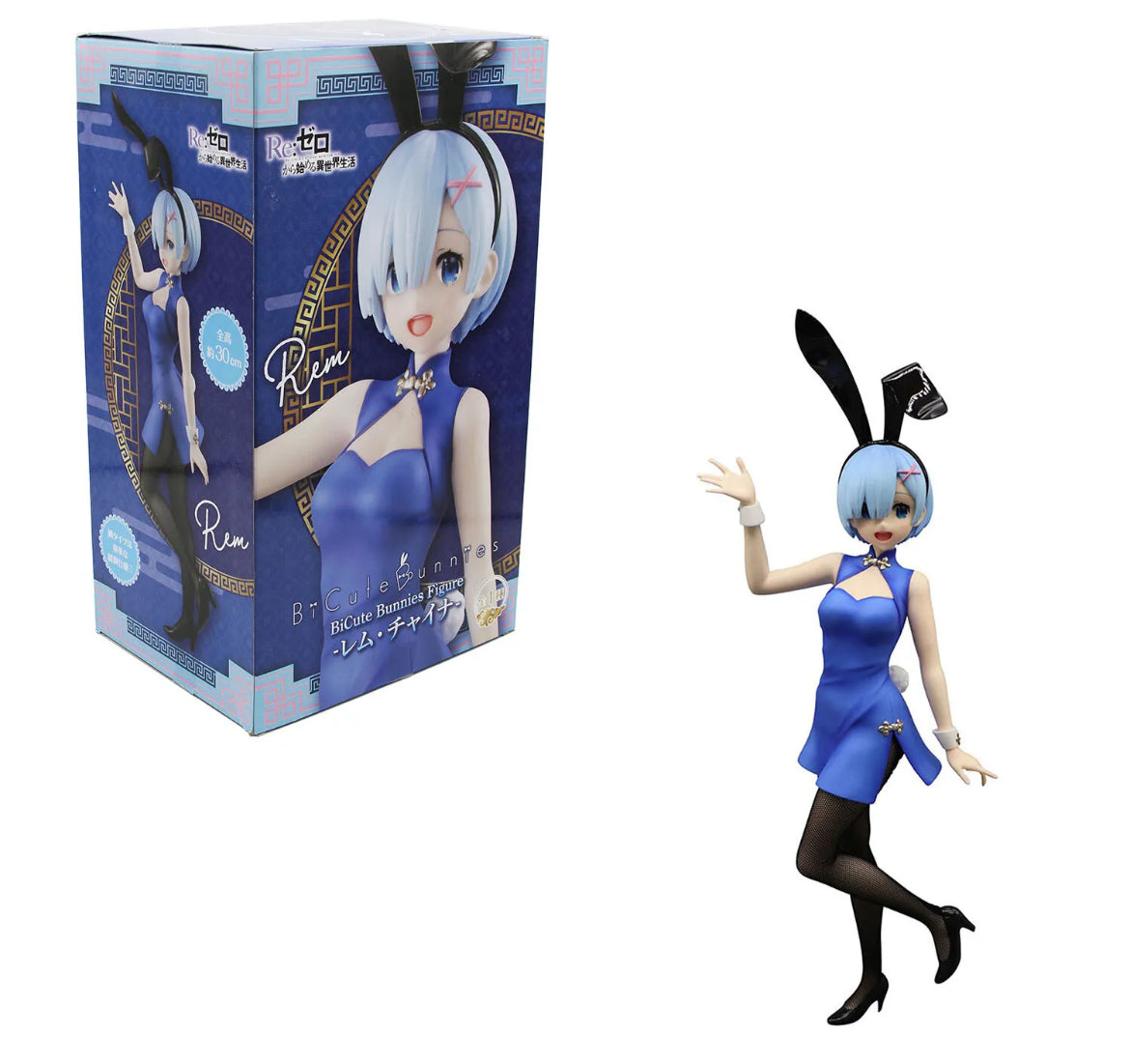 Official REM BUNNY BLUE CHINA DRESS Re:Zero BiCute Bunnies Figure FuRyu