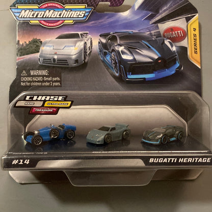 2021 MICRO MACHINES Series 4 #14 Bugatti Heritage Gold Ultra Rare Chase